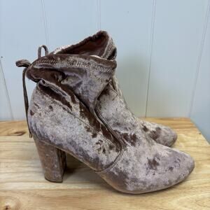 Report Whitney Womens Boho Soft Crushed Velvet Ankle Tie Booties Size 11 Gogo